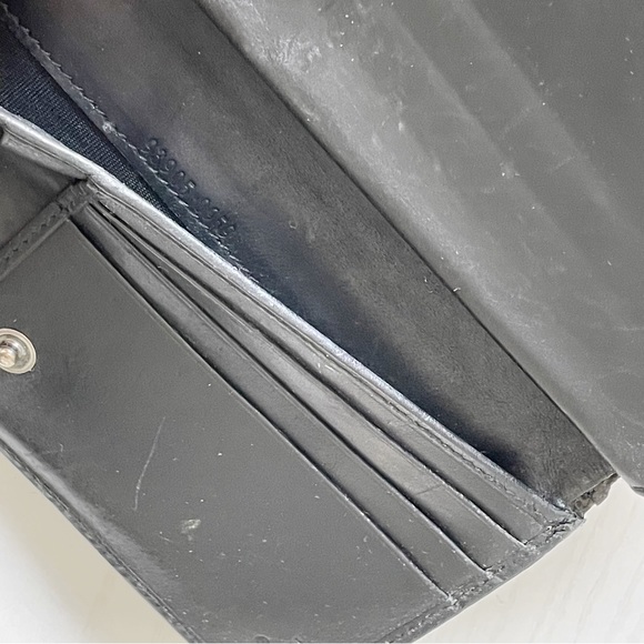 Gucci distressed gray black monogram denim Jackie long wallet - Picture 9 of 10